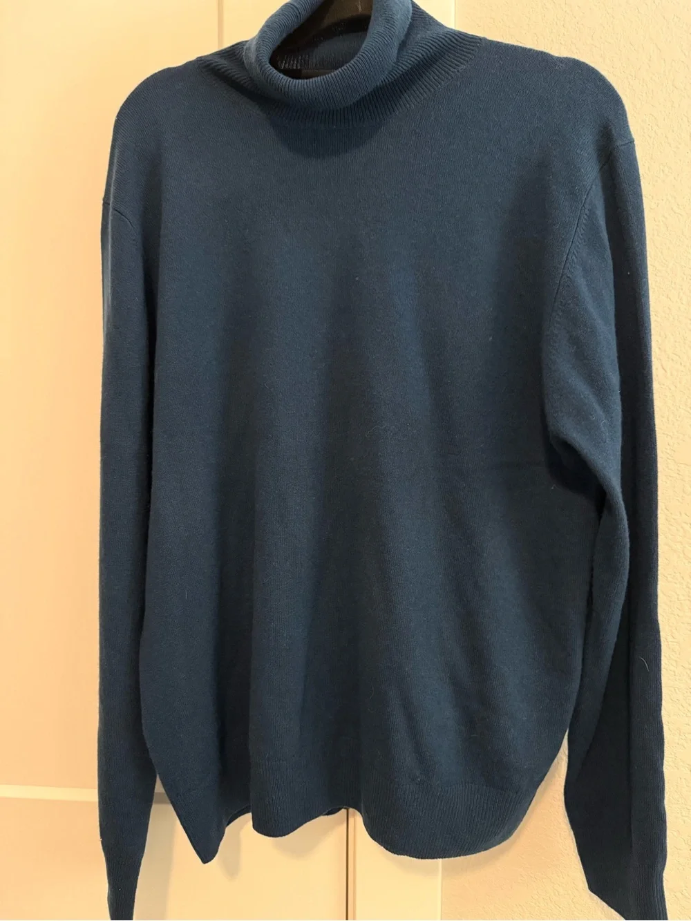 Cashmeren Dark Teal 100% Premium Wool Turtleneck Sweater - XL